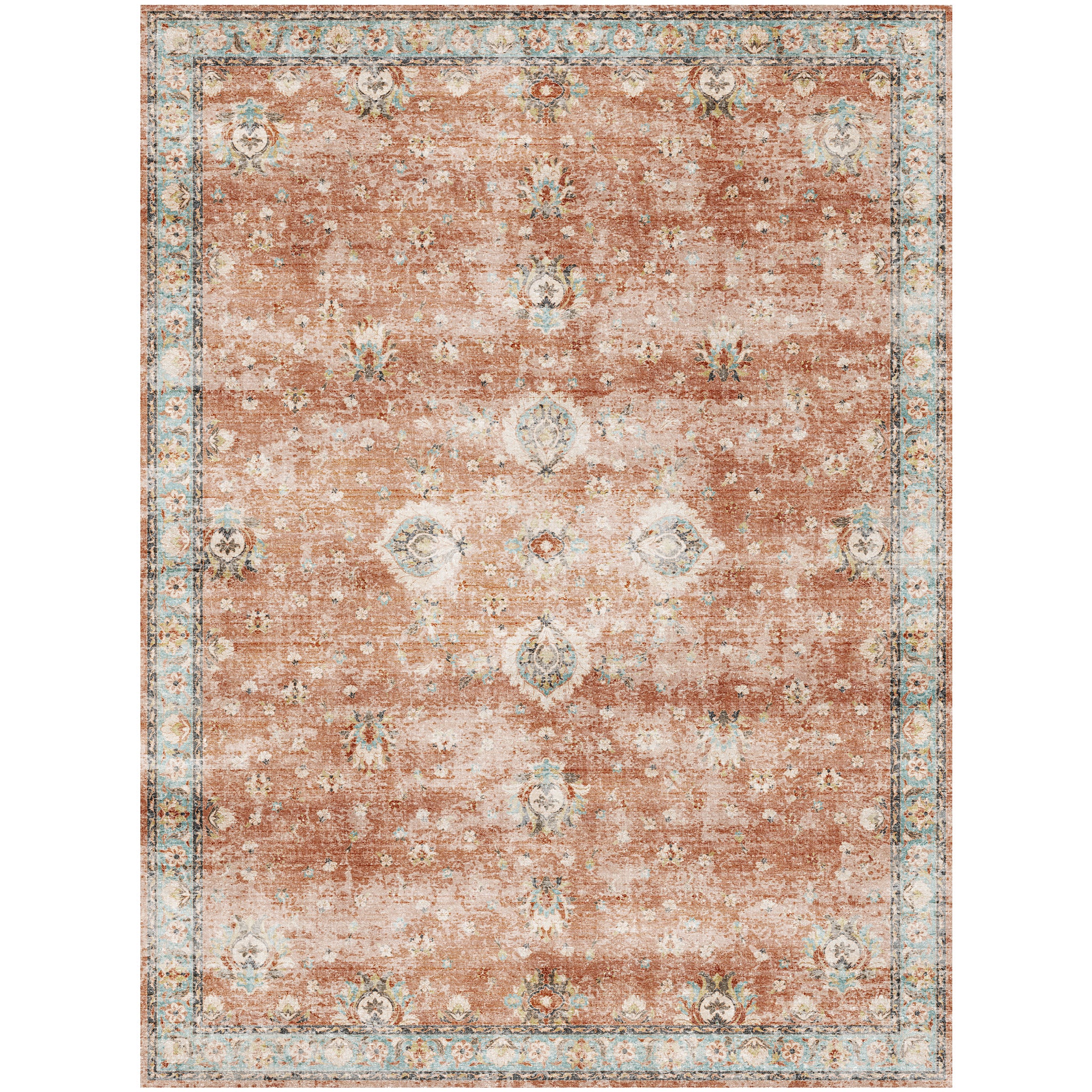 Shiraz - Terracotta/Sky (Rug Cover) - Image 14