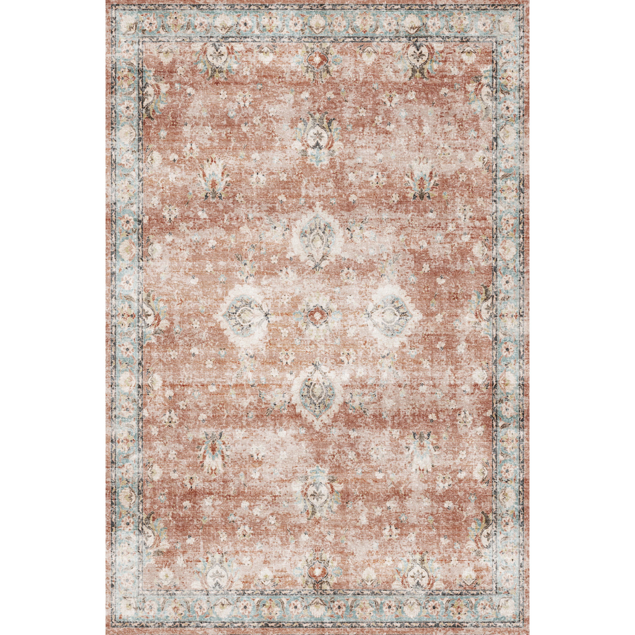 Shiraz - Terracotta/Sky (Rug Cover) - Image 15