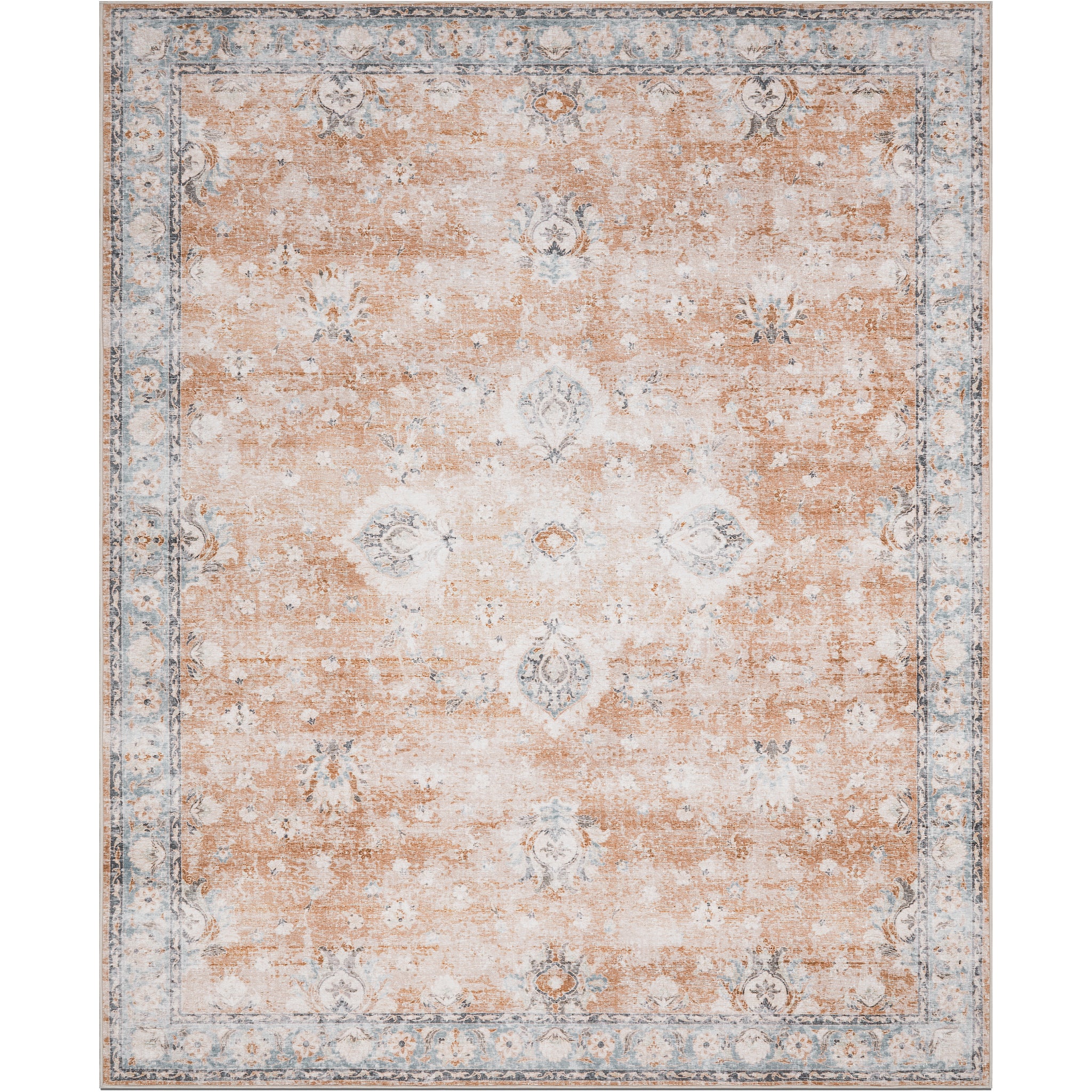 Shiraz - Terracotta/Sky (Rug Cover) - Image 2